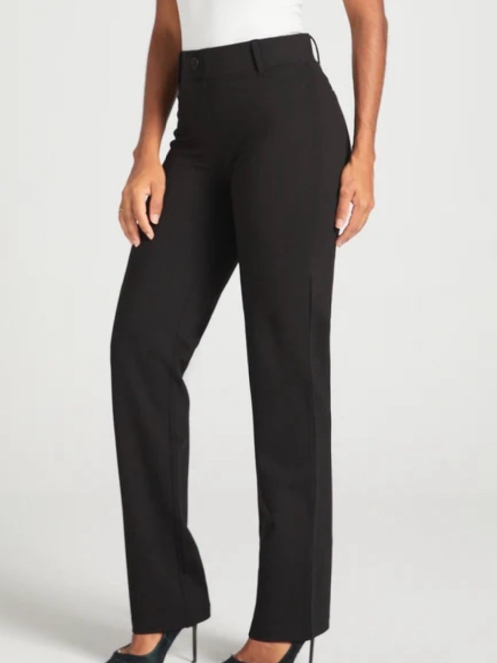 Betabrand Black Women's Straight-Leg Dress Pants